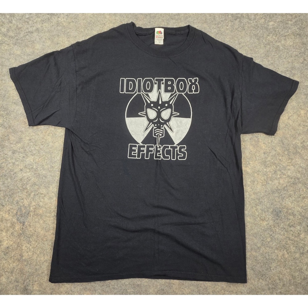 IdiotBox Effects Guitar Pedal Logo Graphic T-Shirt Black Large Rock Band